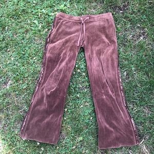 Brown Velour sweatpants